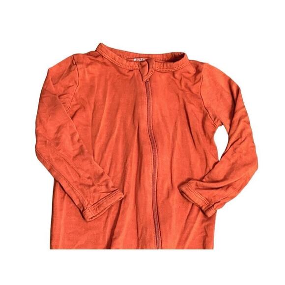 Kyte Baby Bamboo Rust Orange Longall LS Romper Fall Spice 12-18 months Autumn - Picture 3 of 8